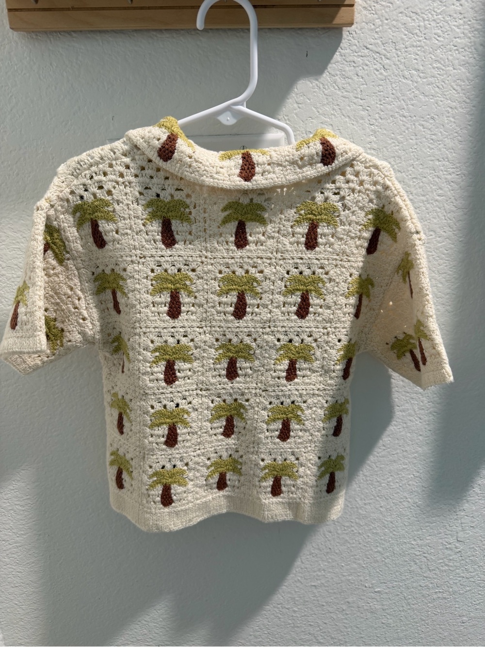 NWT Zara Palm Crochet Top - Picture 8 of 10